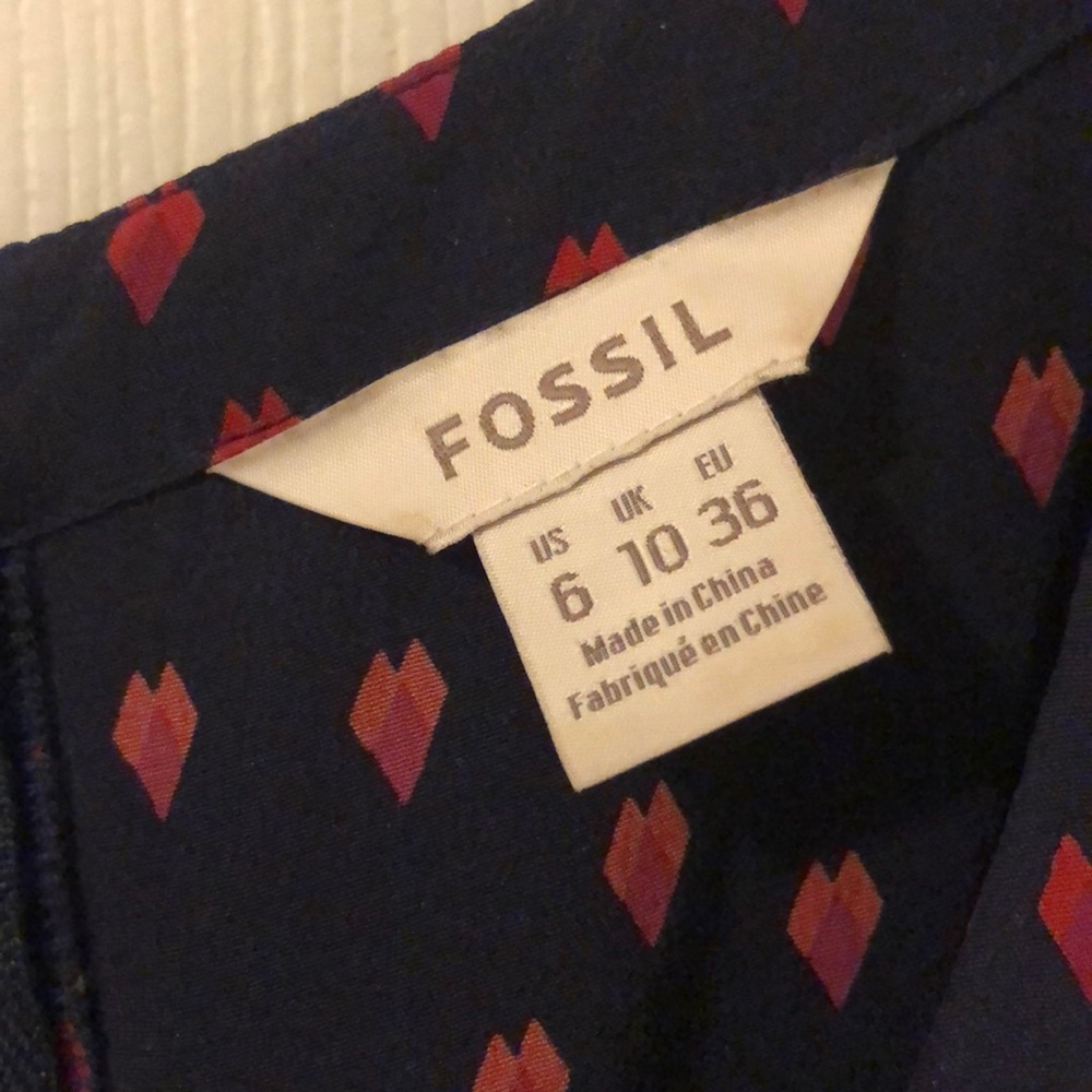 Silk Dress With Heart Pattern By Fossil View 5